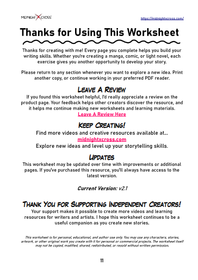 Protagonist Development Worksheet Preview 11
